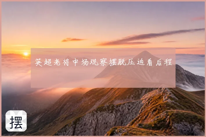 英超老将中场观察摆脱压迫看后程